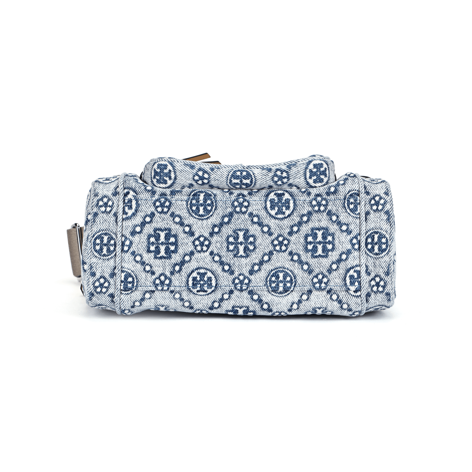 Мини-сумка Tory Burch T Monogram Хлопковое волокно Сумка через плечо Сумка на плечо Маленькая Женская Синяя - изображение 4
