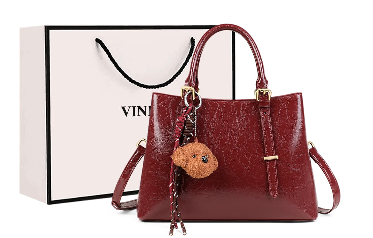 Сумка VINEY Коровья кожа Сумки Женские Красный - изображение 2