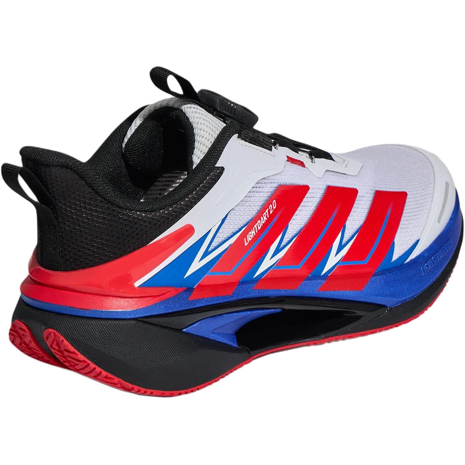 Кроссовки Adidas Lightdart 2,0 Детские беговые кроссовки Низкий Топ Белый Pure Камень-красный Авиационный синий Kids - изображение 4