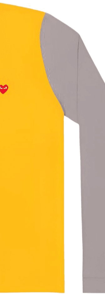 Футболка CDG Play SS22 Bi-Colour T-Shirt YellowGrey T - изображение 3