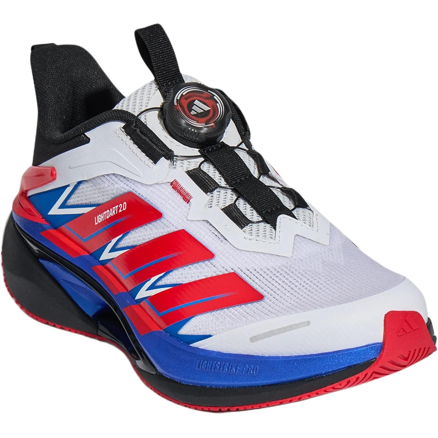 Кроссовки Adidas Lightdart 2,0 Детские беговые кроссовки Низкий Топ Белый Pure Камень-красный Авиационный синий Kids - изображение 3
