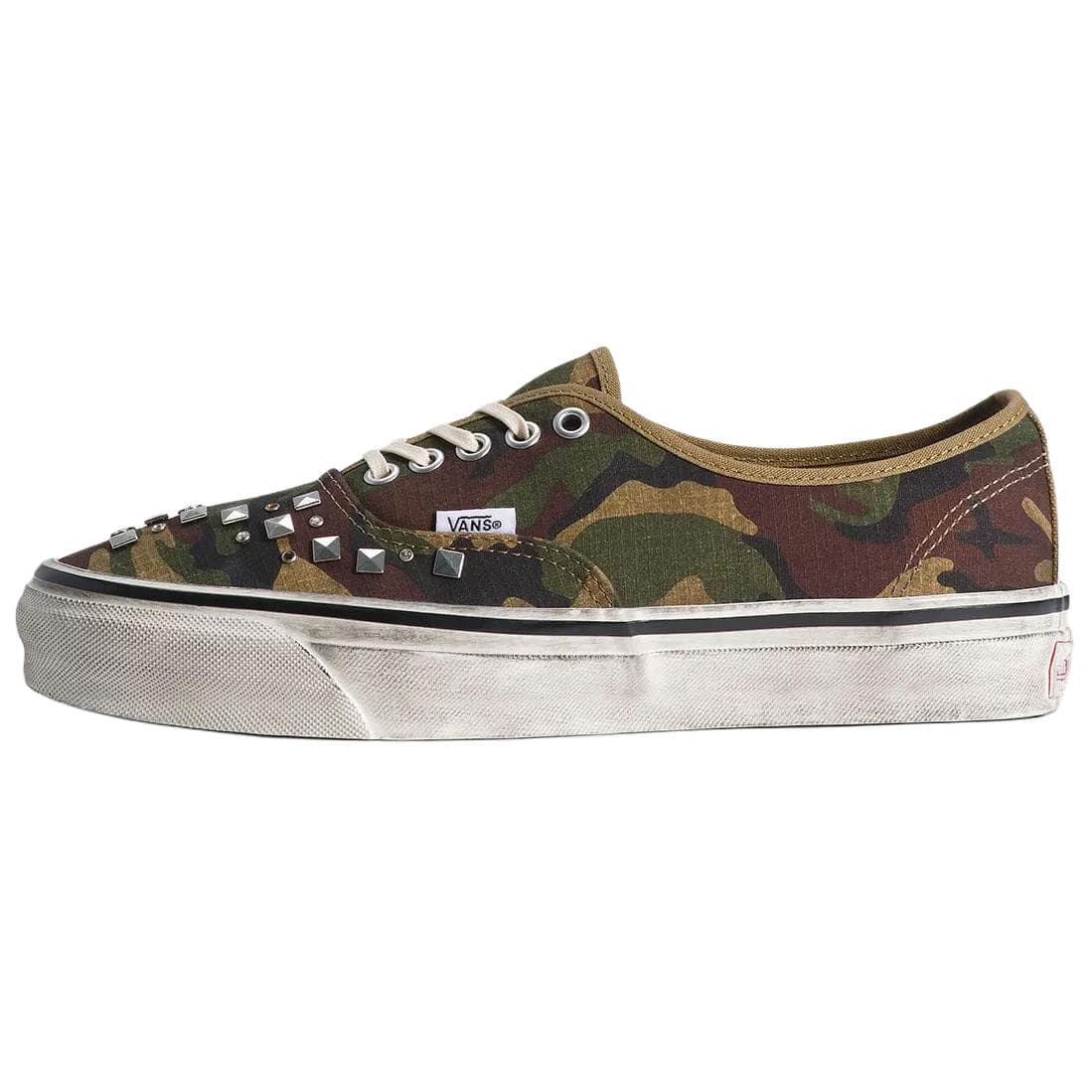 Кроссовки Vans Authentic 44 Кеды для скейтбординга Low Топ Камуфляж Коричнево-зеленый Мужской - изображение 1