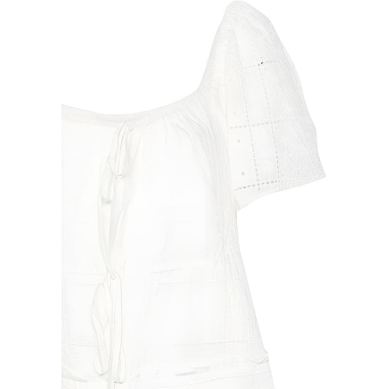 Платье GANNI Короткий Sleeved Платье Women's White - изображение 4
