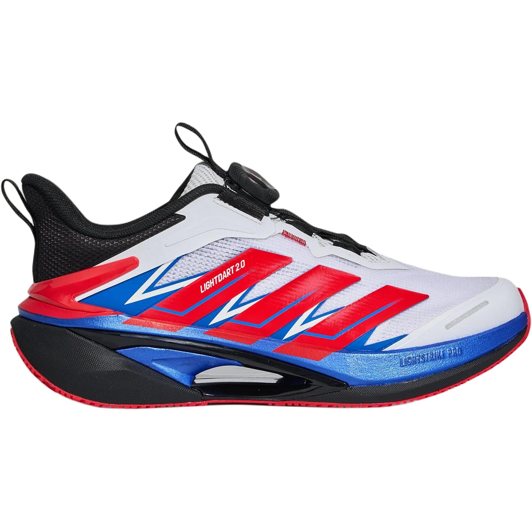 Кроссовки Adidas Lightdart 2,0 Детские беговые кроссовки Низкий Топ Белый Pure Камень-красный Авиационный синий Kids - изображение 2