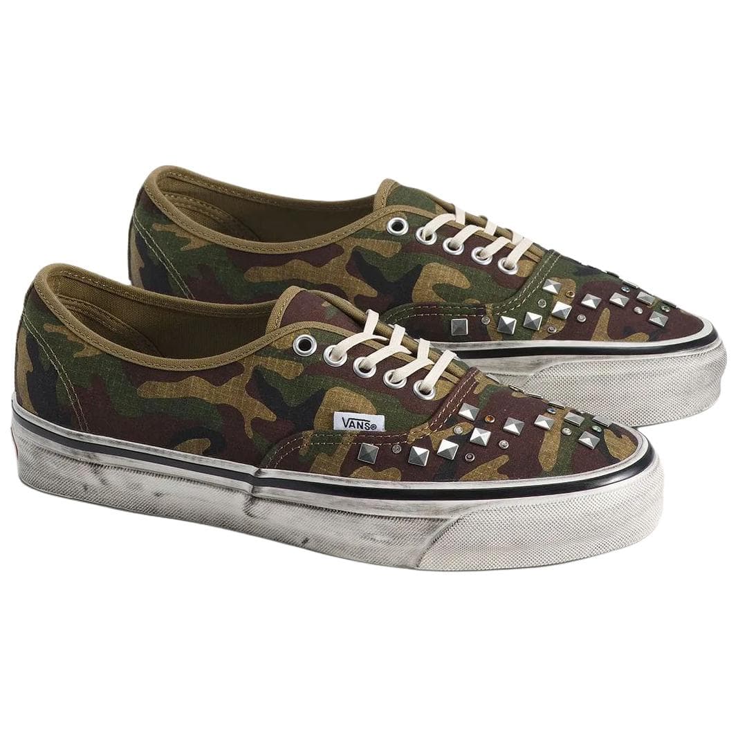 Кроссовки Vans Authentic 44 Кеды для скейтбординга Low Топ Камуфляж Коричнево-зеленый Мужской - изображение 2