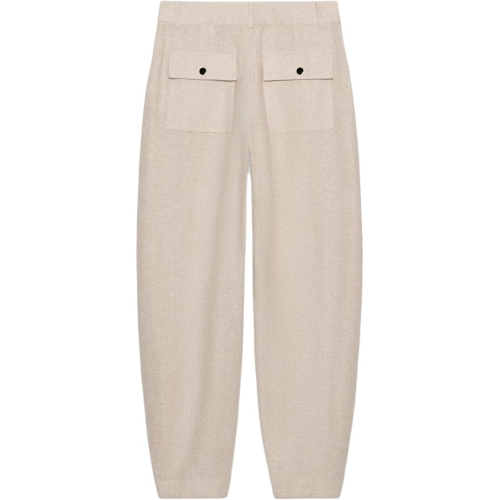 Штаны ZARA Light Beige Women's Casual Pants ZARA Светло-бежевые женские повседневные брюки - изображение 2