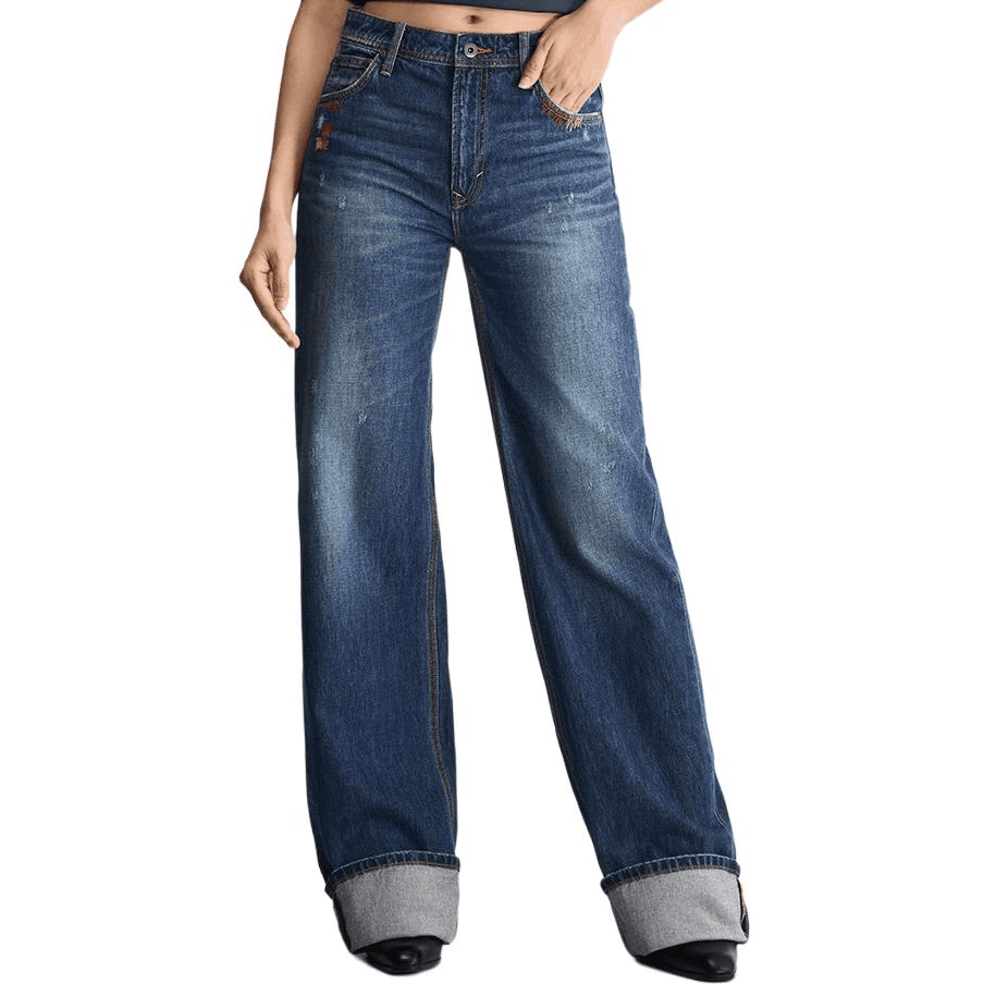 Джинсы LEE Medium Dark Blue Women's Jeans LEE Средне-темно-синие женские джинсы - изображение 3