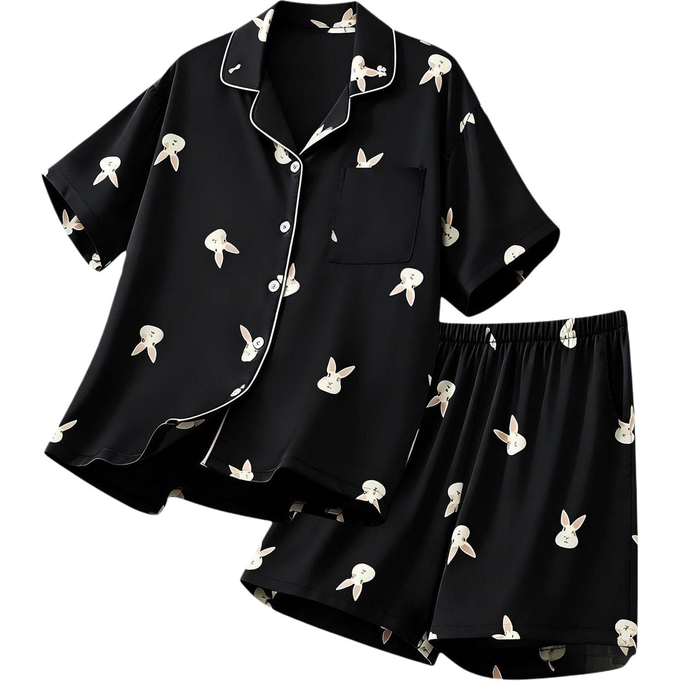 Пижама Jeep KA31012 Double Short Black Women's Women's Pajama Sets - изображение 1