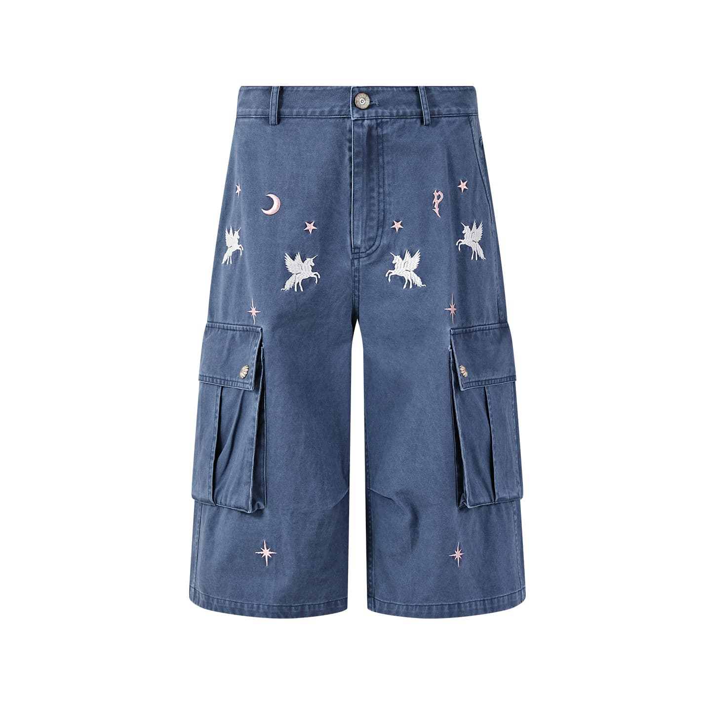 PASET Blue Men's Cargo Shorts PASET Синий Мужские Карго Шорты - изображение 1