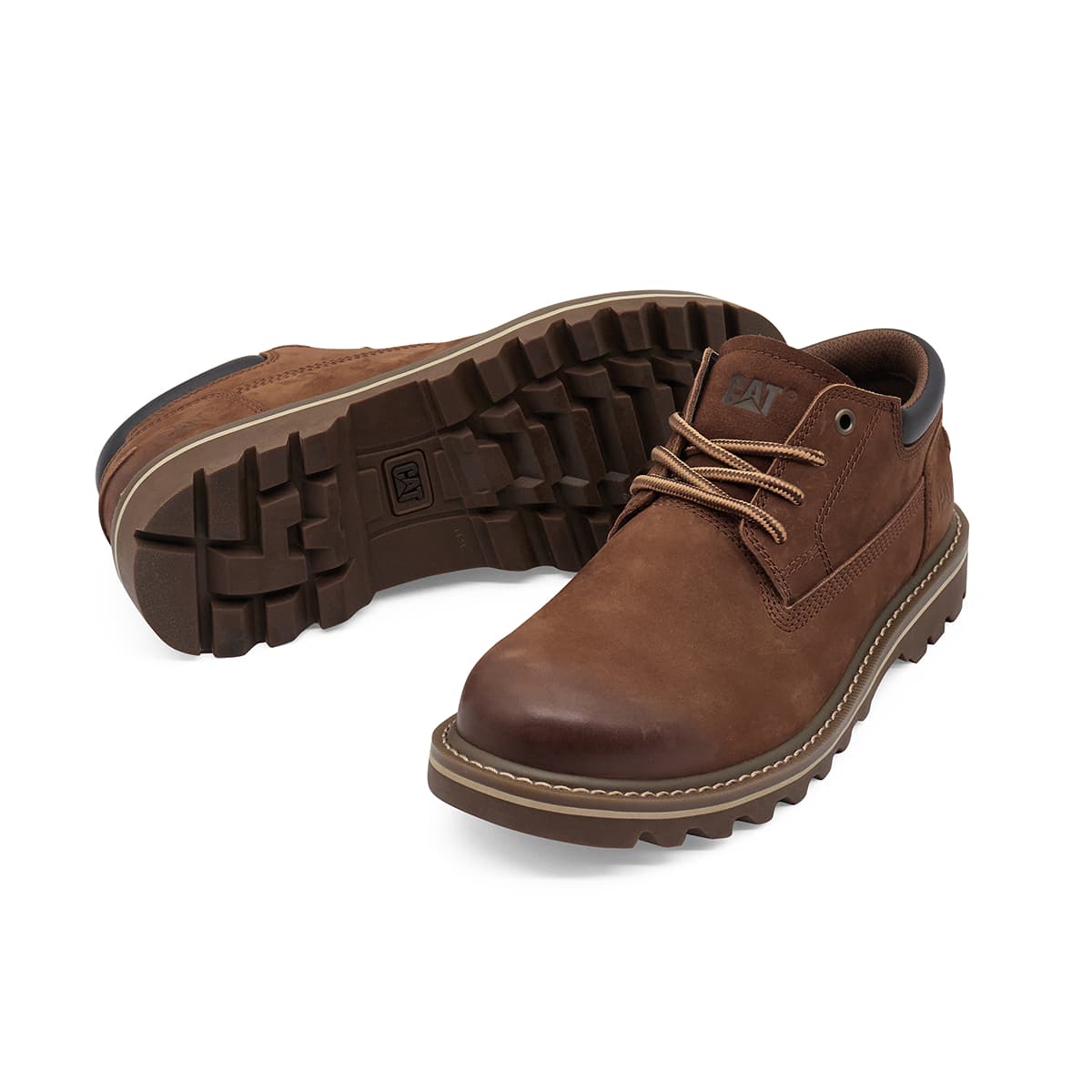 CAT Повседневные кожаные туфли Low Top Коричневый Мужской - изображение 2
