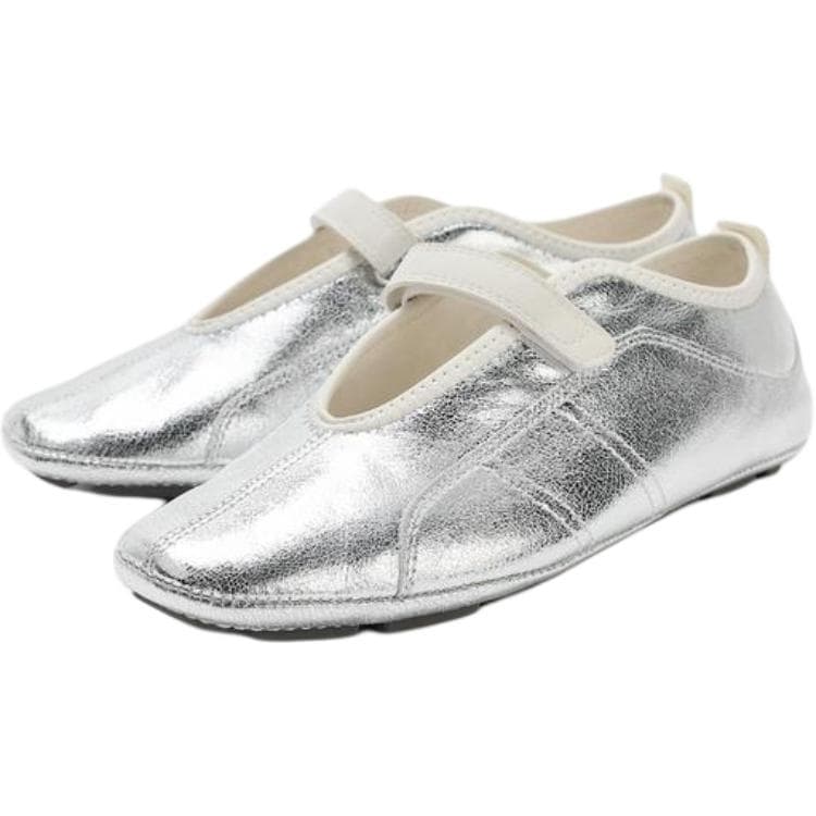 ZARA Mary Jane Shoes Silver Women's - изображение 3