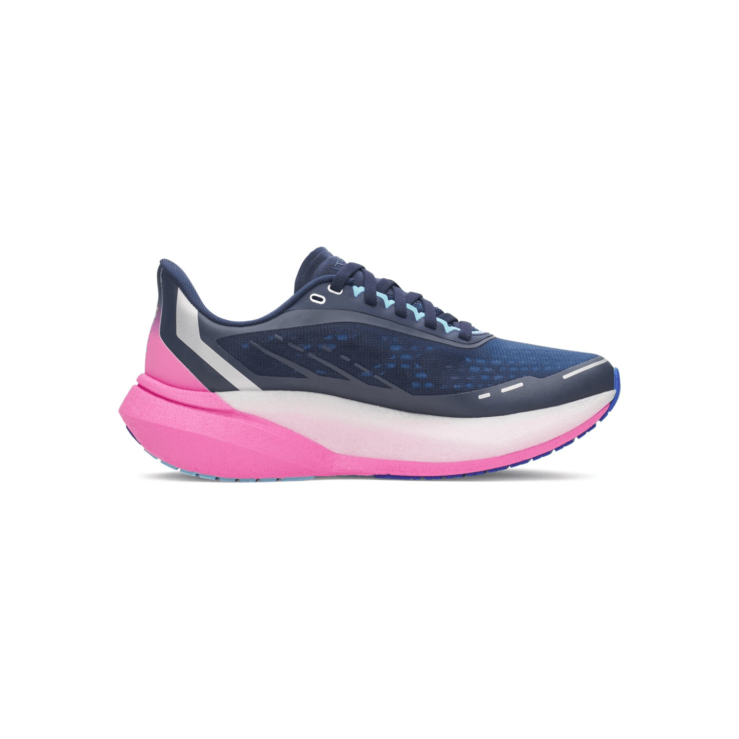 Кроссовки для бега Under Armour Velociti Distance Беговые кроссовки Низкий Топ Колледж Синий Мистический Розовый Белый Женские - изображение 2