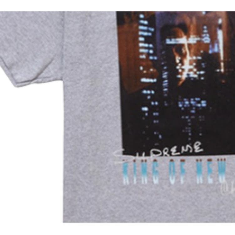 Футболка Supreme SS19 Christopher Walken King Of New York Tee Heather Grey T - изображение 6