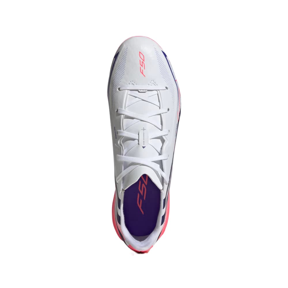 Бутсы Adidas F50 Детские футбольные бутсы Низкий Топ Облачный Белый Солнечный Фиолетовый Солнечный Турбо Kids - изображение 2
