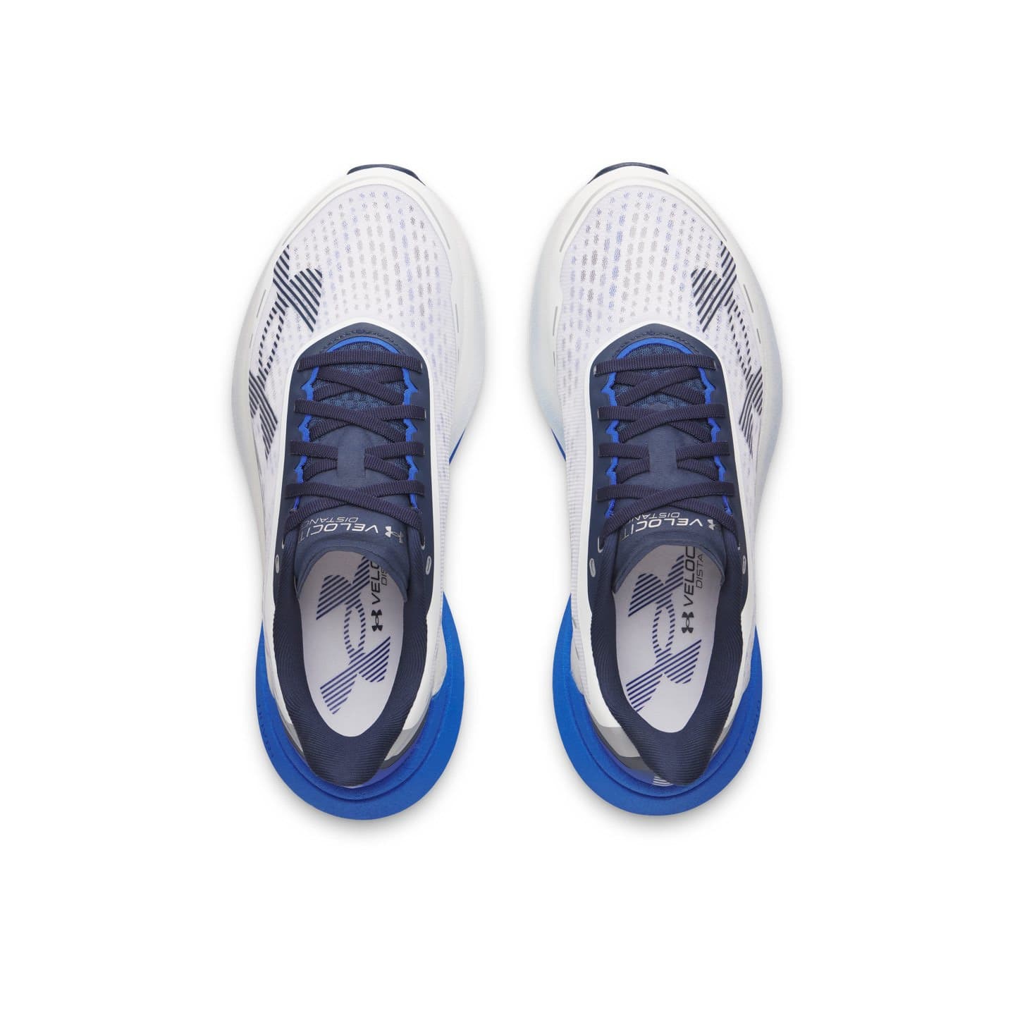 Кроссовки для бега Under Armour Velociti Distance Беговые кроссовки Низкий Топ Белый Team Royal Синий Коллегиальный синий Мужской - изображение 4
