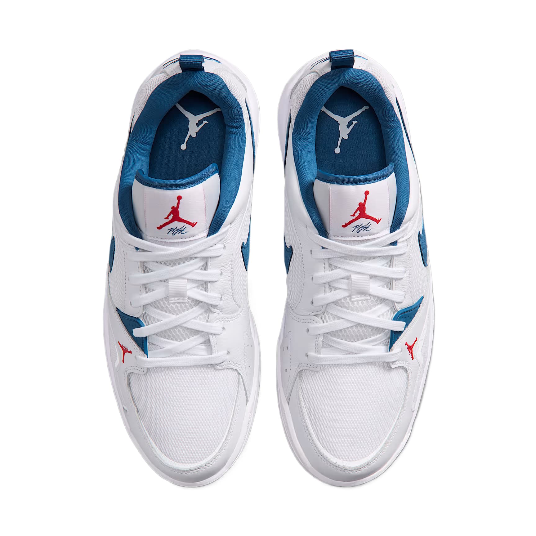 Кроссовки Jordan Comfort Повседневная обувь Low Топ Белый True Синий Бразильский Красный Мужской - изображение 3