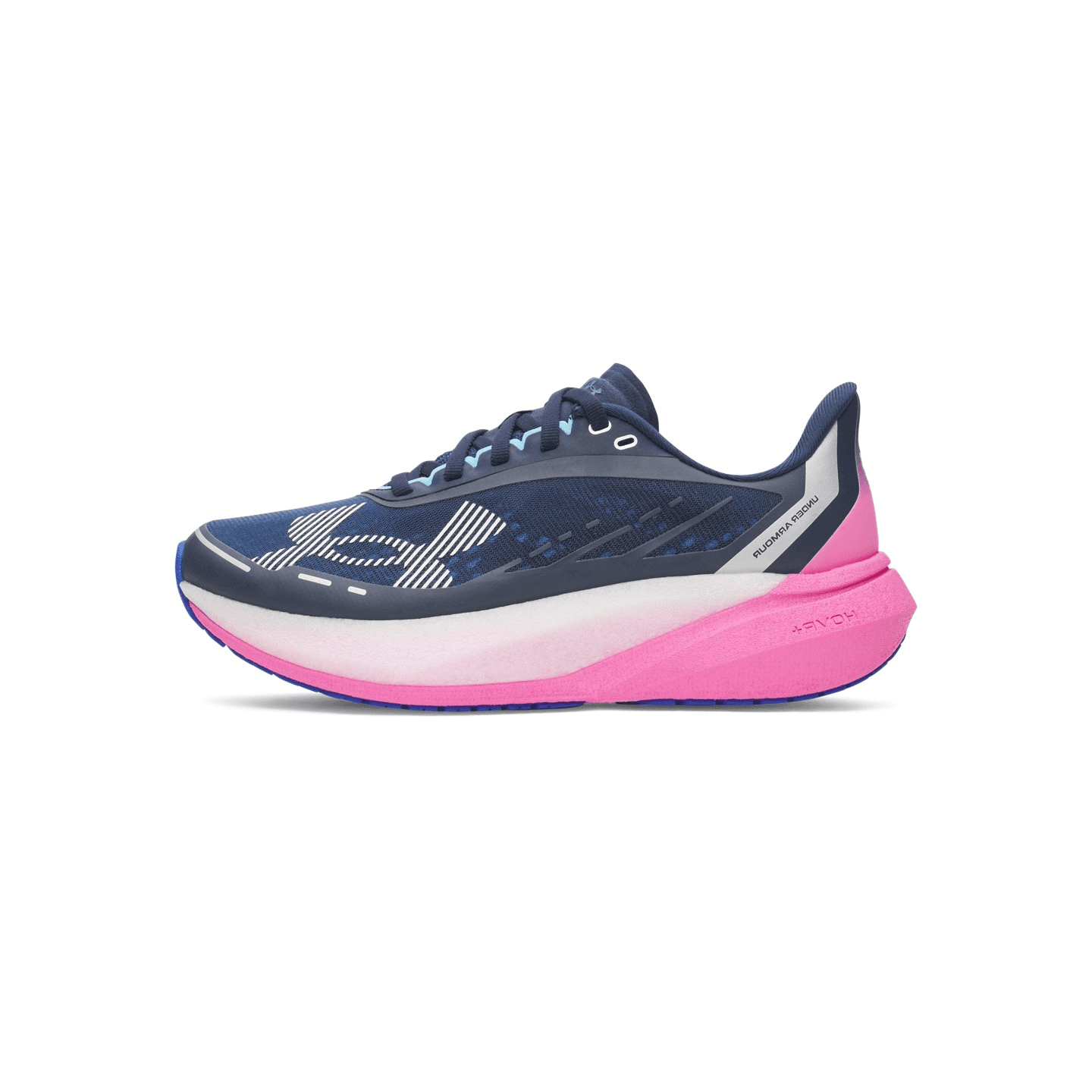 Кроссовки для бега Under Armour Velociti Distance Беговые кроссовки Низкий Топ Колледж Синий Мистический Розовый Белый Женские - изображение 1