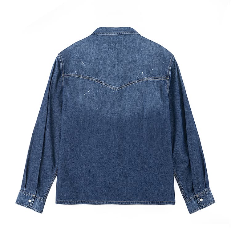 Рубашка LEE Medium Dark Blue Men's Shirts LEE Средне-темно-синие мужские рубашки - изображение 2