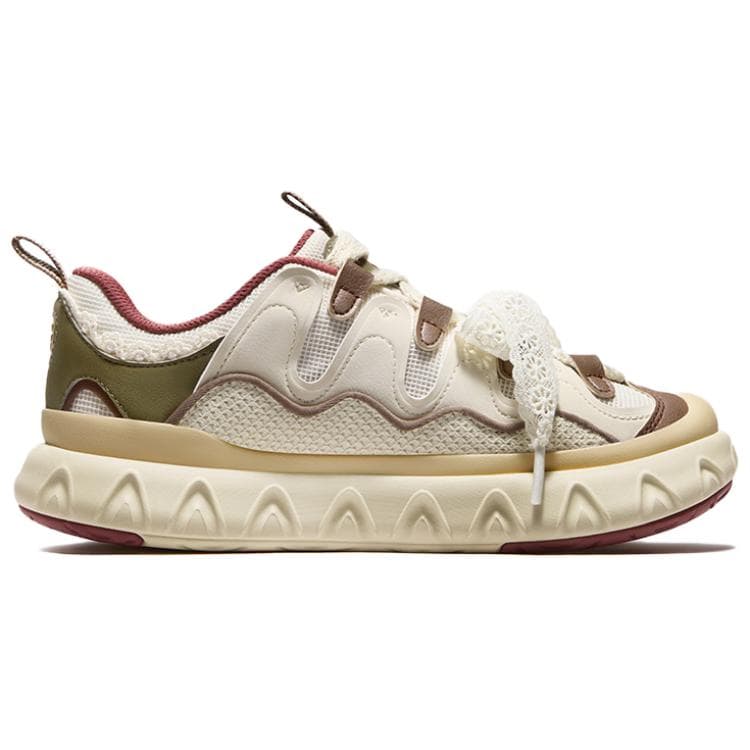 Кроссовки FILA FUSION PISA FLAT Cone Shoes Лоу-топы Скейтборд Обувь Женские Жемчужно-белый Пшенично-желтый - изображение 2