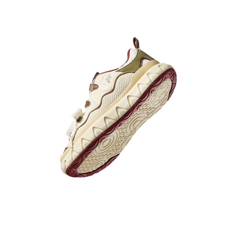 Кроссовки FILA FUSION PISA FLAT Cone Shoes Лоу-топы Скейтборд Обувь Женские Жемчужно-белый Пшенично-желтый - изображение 6