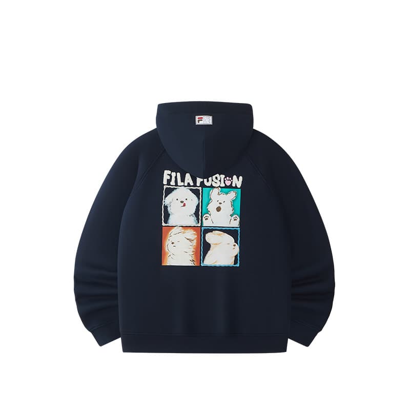 Кофта FILA FUSION FOBFILA X MOONGE Свитшот Унисекс Драгоценный камень Темно-синий - изображение 1