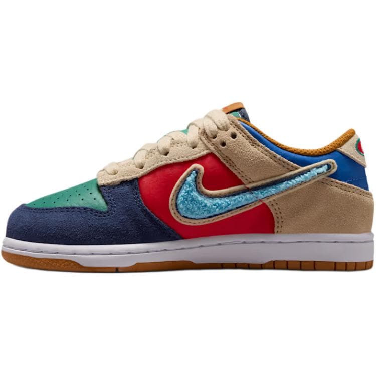 Кроссовки Nike Dunk Детская Скейтбординг Обувь Низкий Топ Коричневый Красный Синий Kids - изображение 2