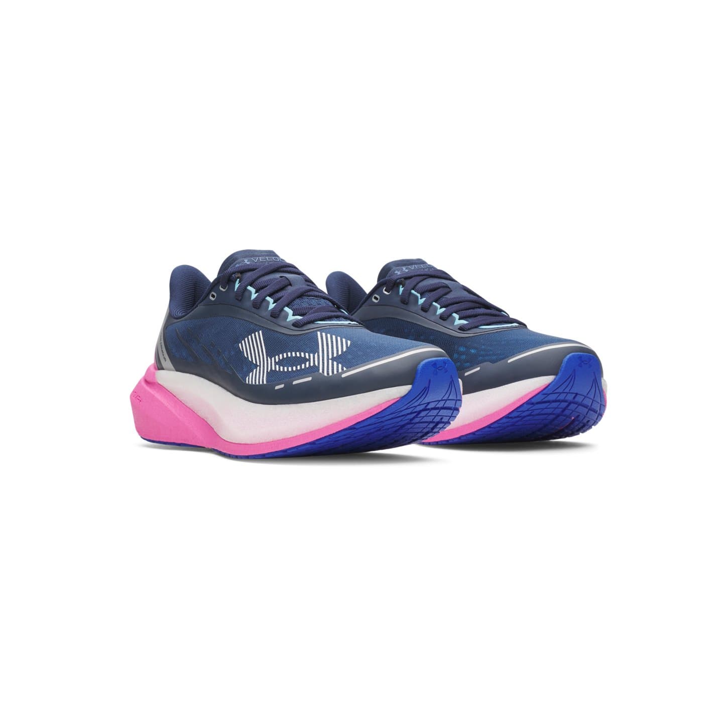 Кроссовки для бега Under Armour Velociti Distance Беговые кроссовки Низкий Топ Колледж Синий Мистический Розовый Белый Женские - изображение 3