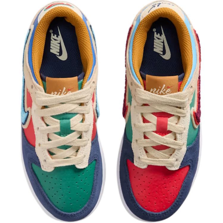 Кроссовки Nike Dunk Детская Скейтбординг Обувь Низкий Топ Коричневый Красный Синий Kids - изображение 4
