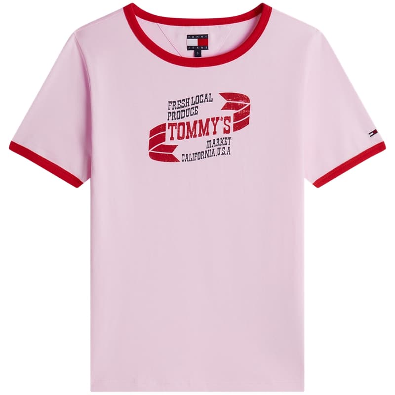 Футболка Tommy Hilfiger Розовый TN9 Женские T-рубашки - изображение 1