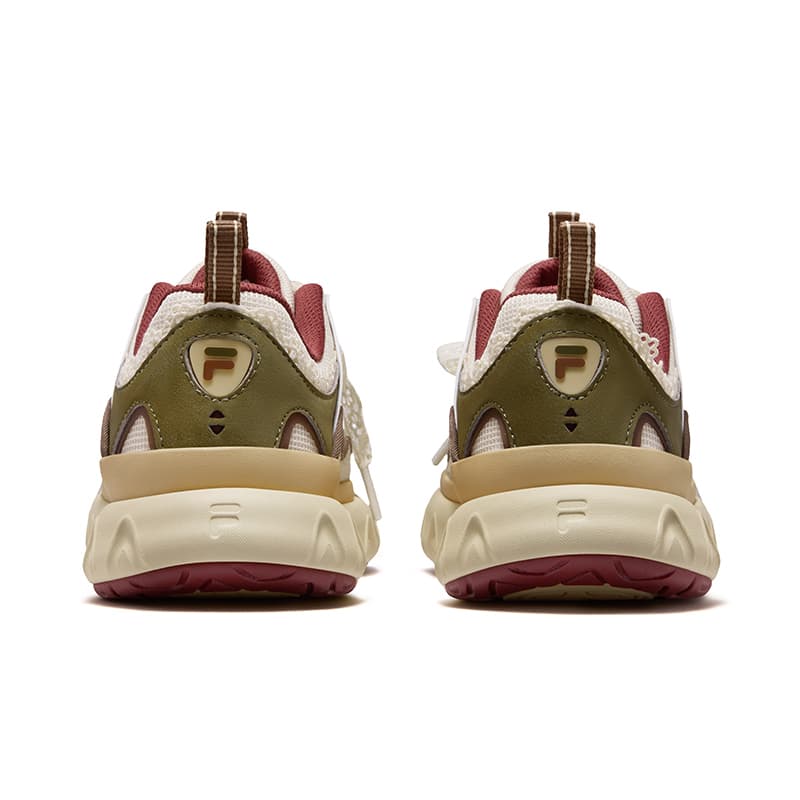 Кроссовки FILA FUSION PISA FLAT Cone Shoes Лоу-топы Скейтборд Обувь Женские Жемчужно-белый Пшенично-желтый - изображение 5