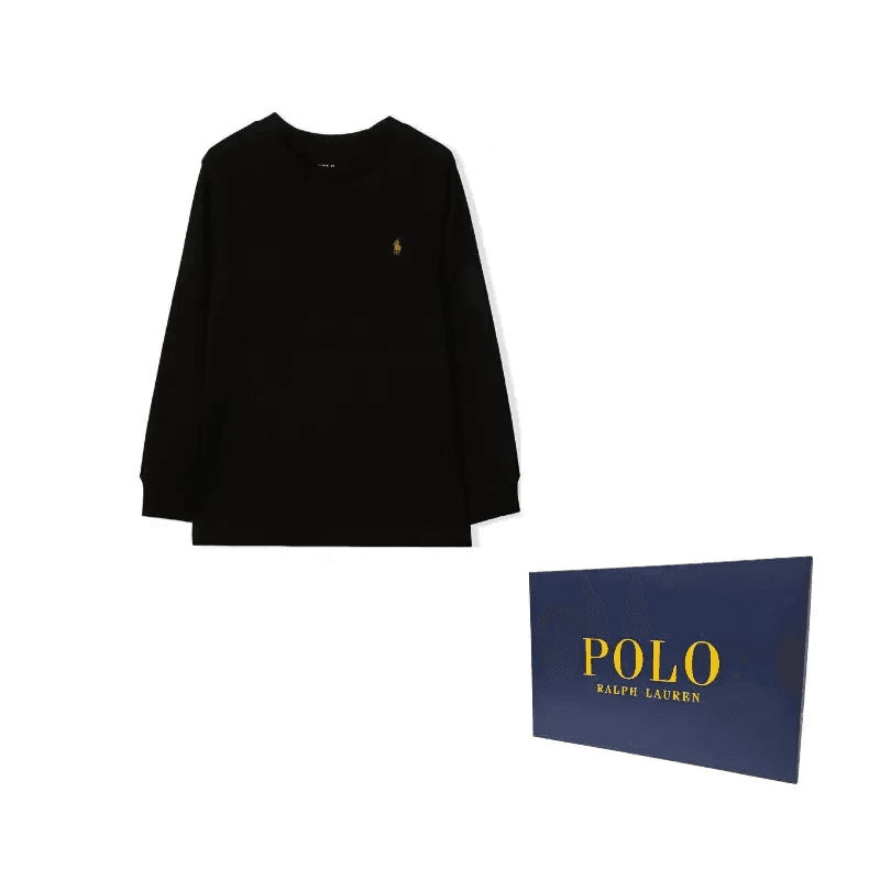 Футболка Polo Ralph Lauren T-рубашка SS20 Стандартная Черная Детская - изображение 8
