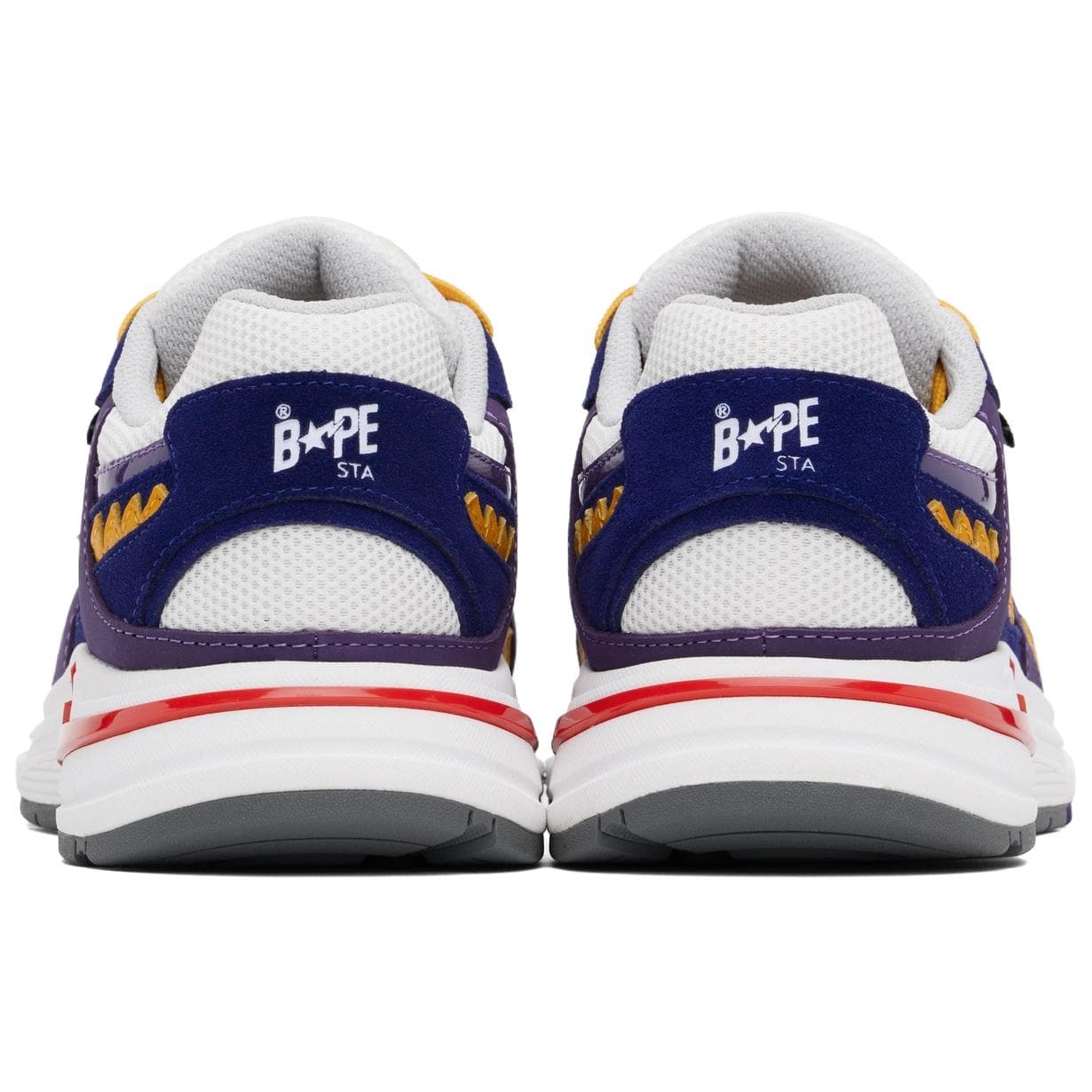 Кроссовки A BATHING APE SHARK STA SHARK STA Повседневная обувь Мужская Фиолетовая Желтая - изображение 5