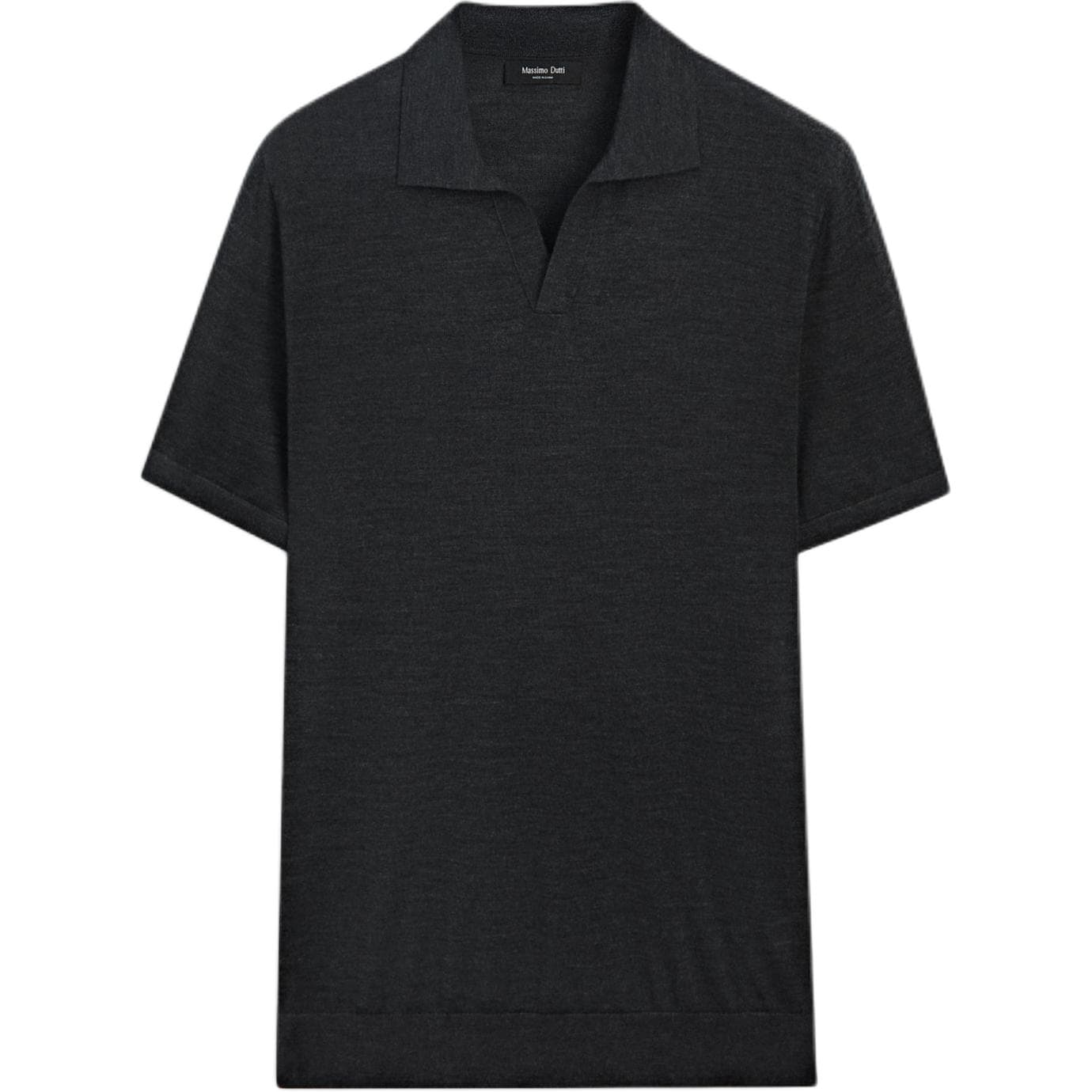 Поло Massimo Dutti Темно-серая мужская поло - изображение 1