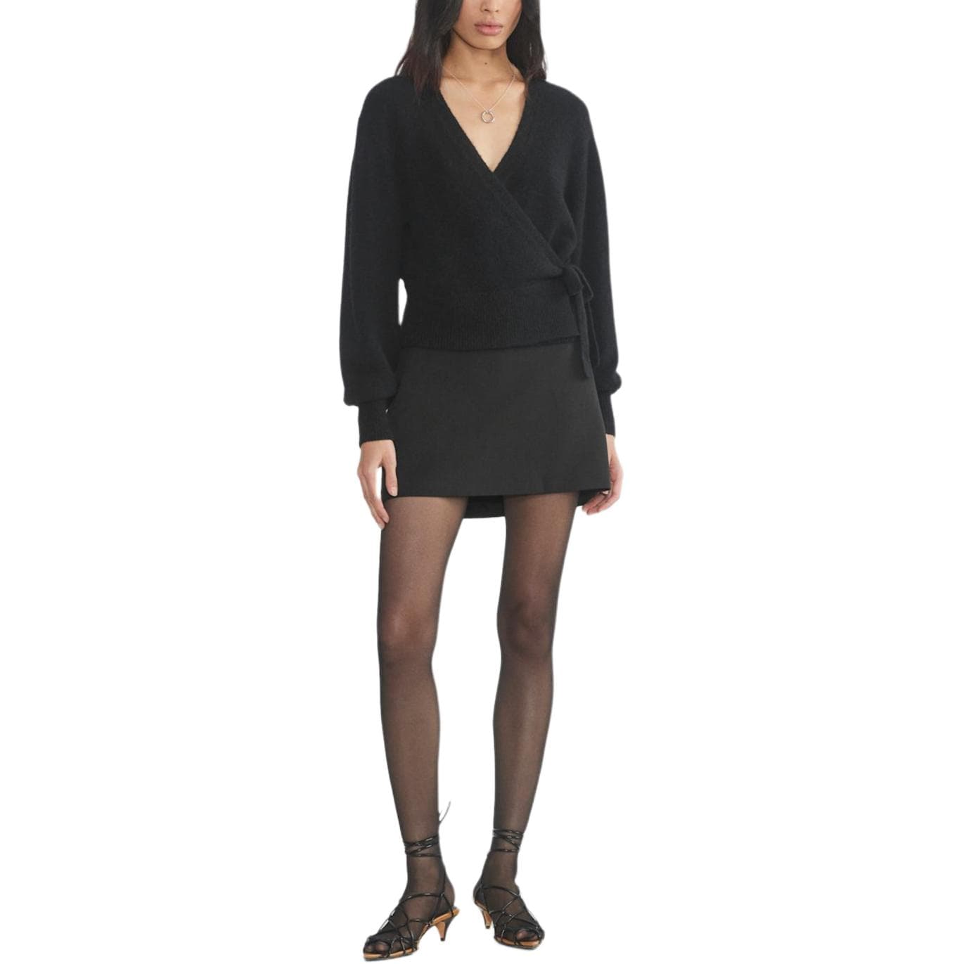 Кардиган Aritzia WILFRED Softspoke™ Cassidy Свитер Женский Черный Черный - изображение 1