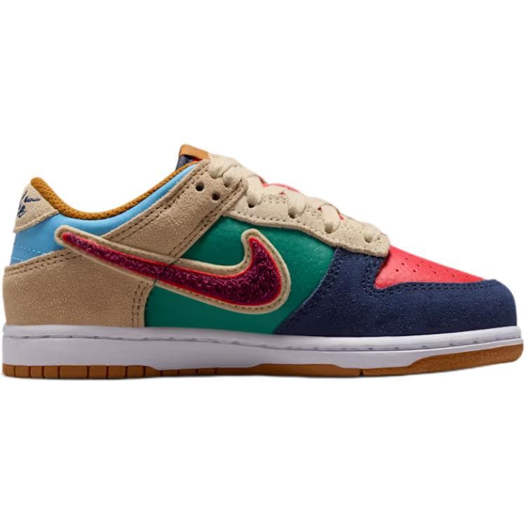 Кроссовки Nike Dunk Детская Скейтбординг Обувь Низкий Топ Коричневый Красный Синий Kids - изображение 3