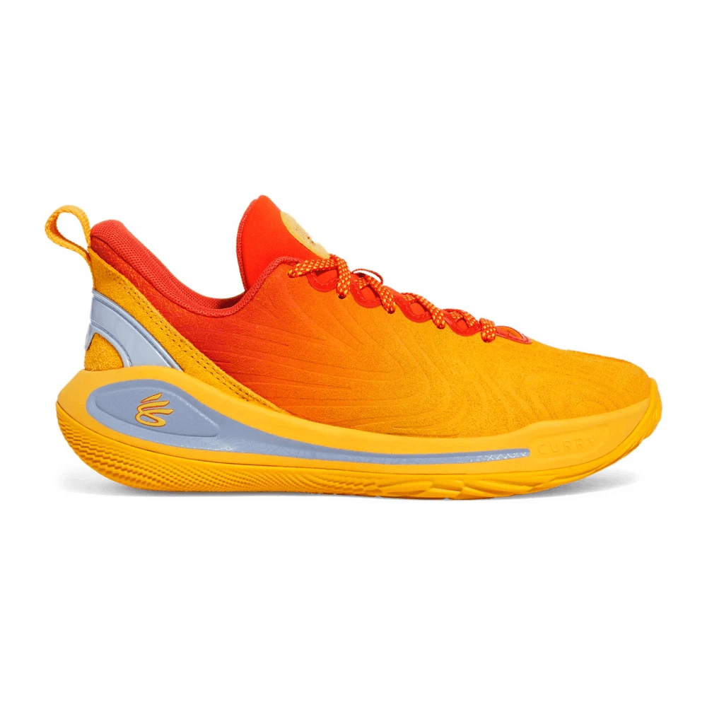 Кроссовки для баскетбола Under Armour Curry 12 противоскользящие устойчивые к истиранию низкий топ детские баскетбольные кроссовки синий желтый - изображение 2