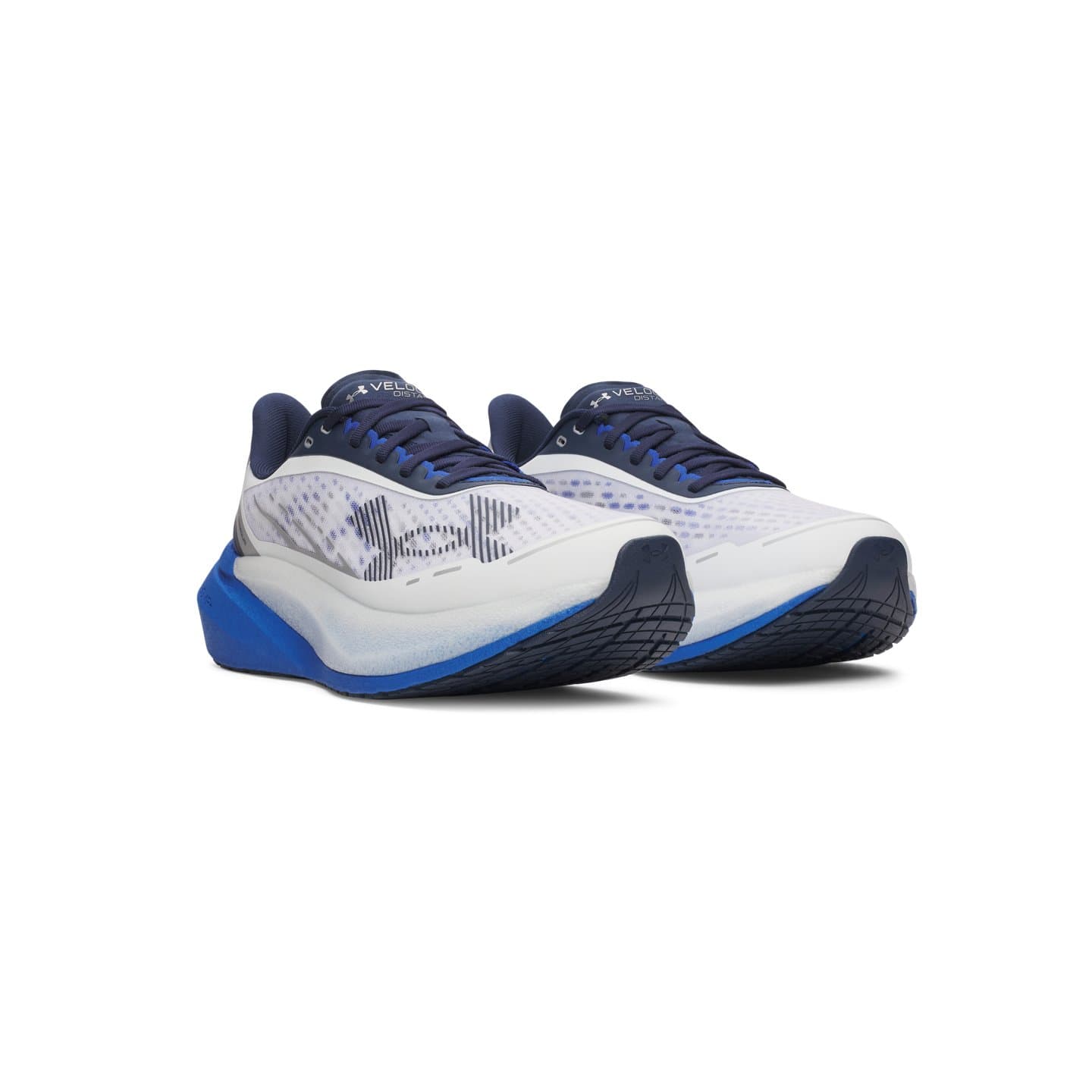 Кроссовки для бега Under Armour Velociti Distance Беговые кроссовки Низкий Топ Белый Team Royal Синий Коллегиальный синий Мужской - изображение 3