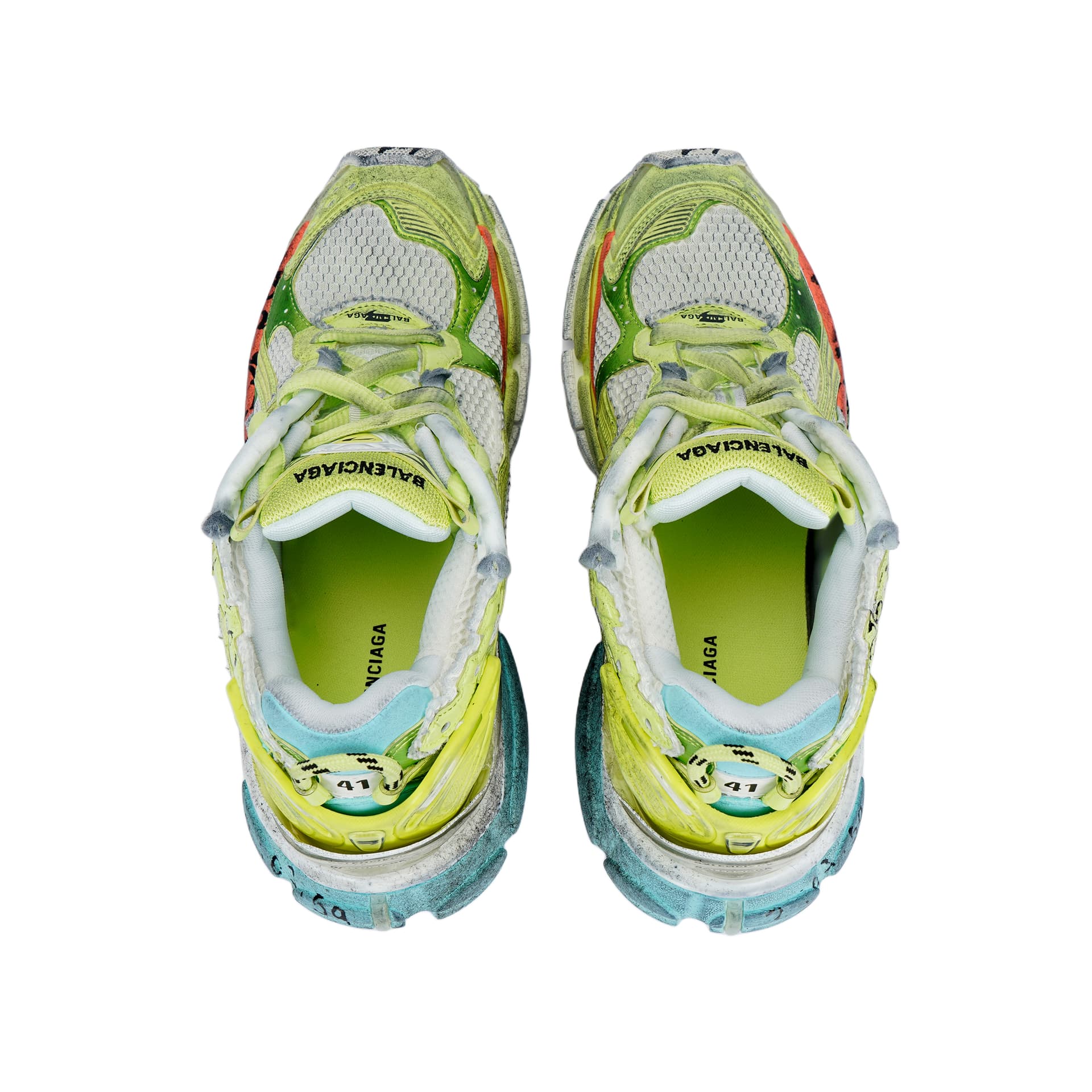 Кроссовки Balenciaga Runner Low Топ Массивные Кроссовки Мужские Зеленые - изображение 3