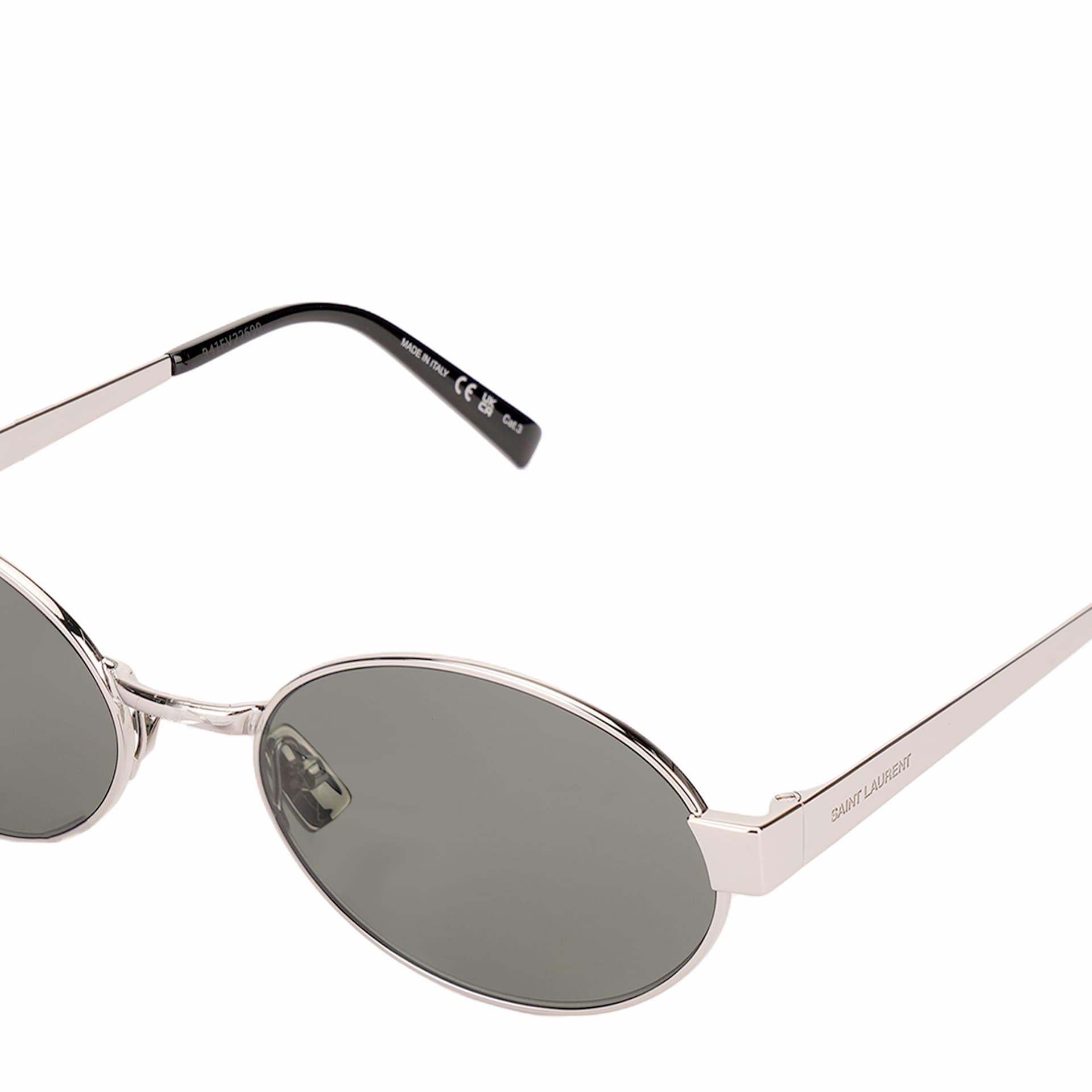 Солнцезащитные очки Saint Laurent Round Metal Sunglasses Silver - изображение 4