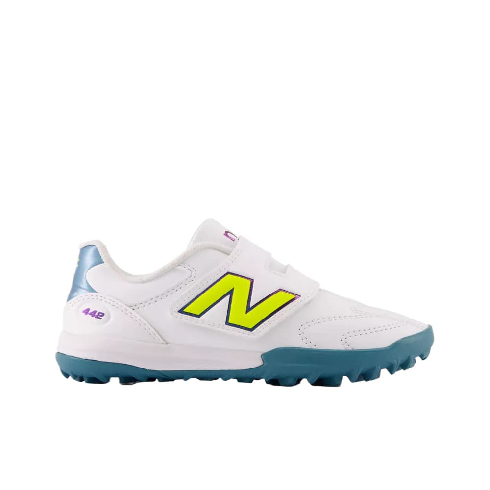 Бутсы New Balance NB 442 Детские футбольные бутсы Низкий Топ Белый Принтер Ленты Алюминевый Зеленый Kids - изображение 2