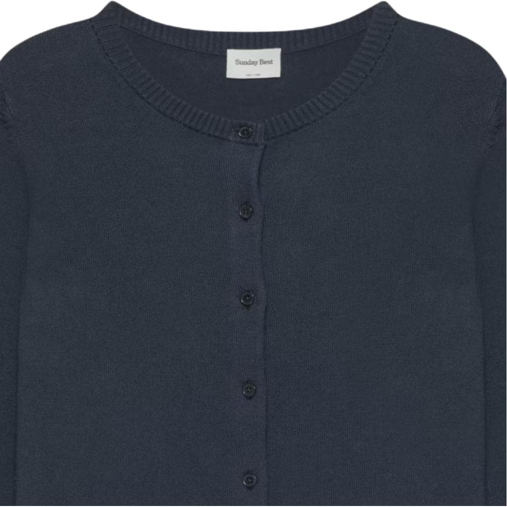Кардиган ARITZIA Sunday Best Biscotti Кардиган Свитер Женский ADMIRAL Морской Синий - изображение 3