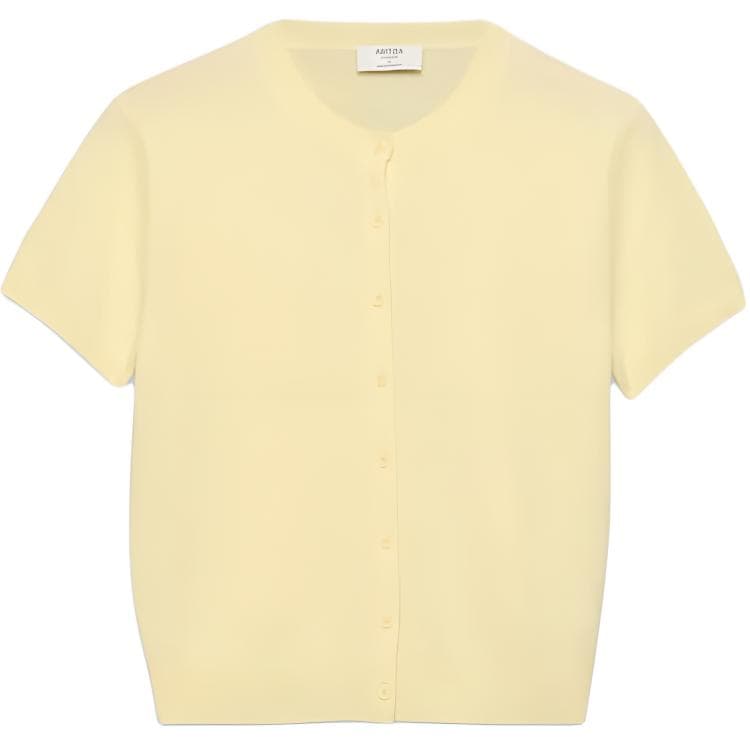 Aritzia FW25 Bare Плюш с круглым узором Кардиган с короткими рукавами средней длины Плюш с круглым узором Свитер - изображение 1