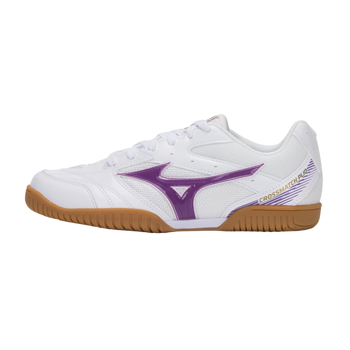 Кроссовки Mizuno Crossmatch Обувь для настольного тенниса Низкий Топ Белый Фиолетовый Унисекс - изображение 1