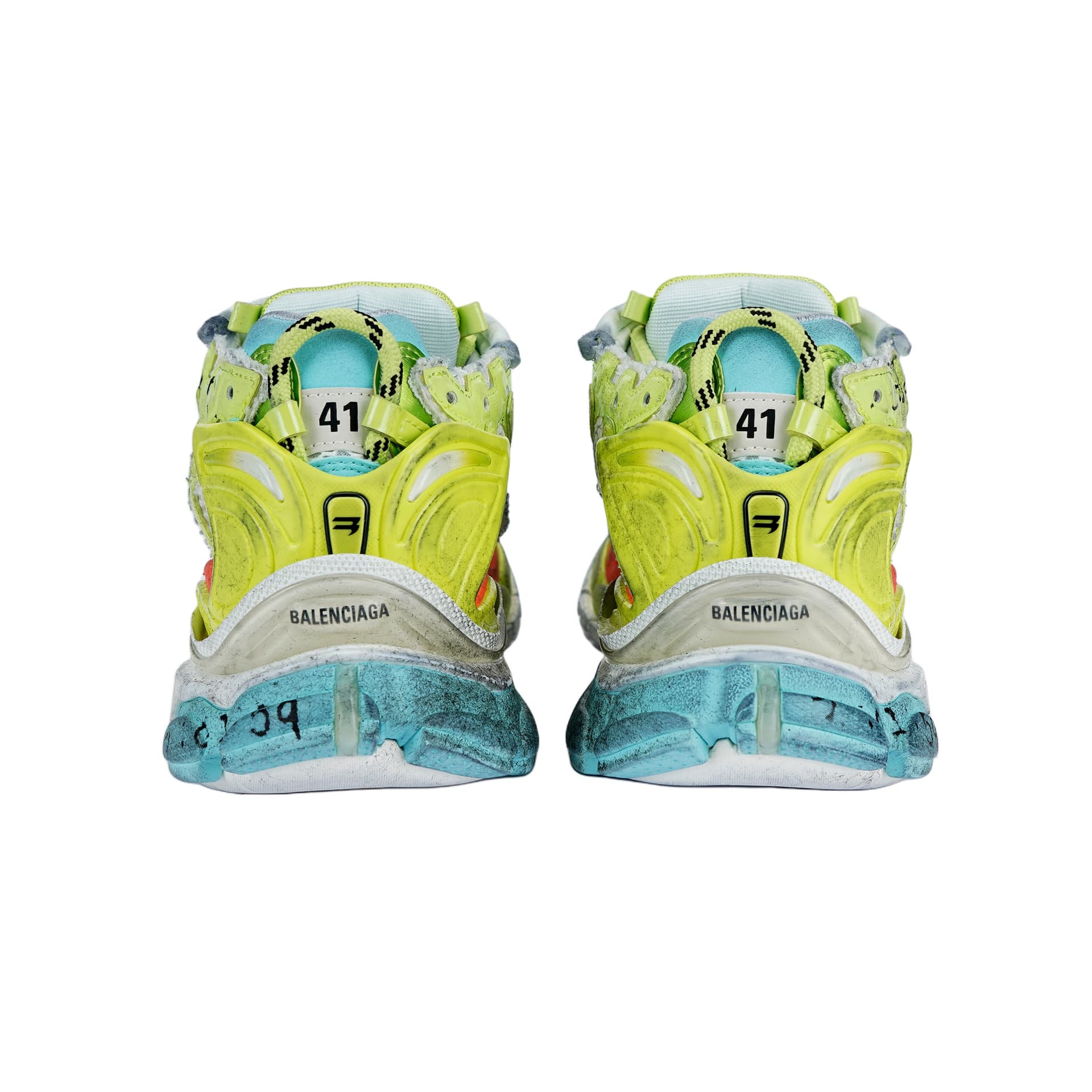 Кроссовки Balenciaga Runner Low Топ Массивные Кроссовки Мужские Зеленые - изображение 4