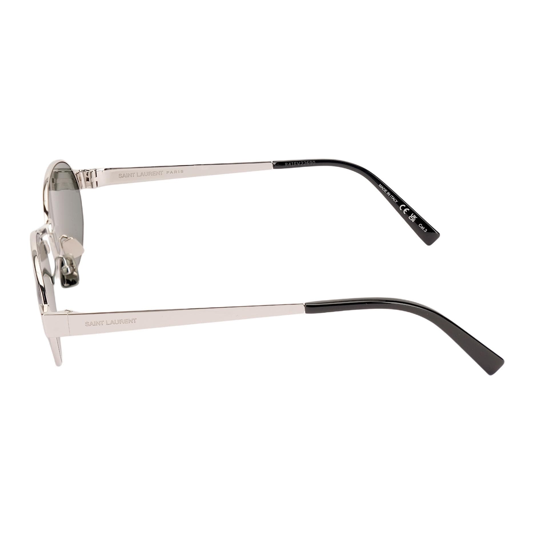 Солнцезащитные очки Saint Laurent Round Metal Sunglasses Silver - изображение 3