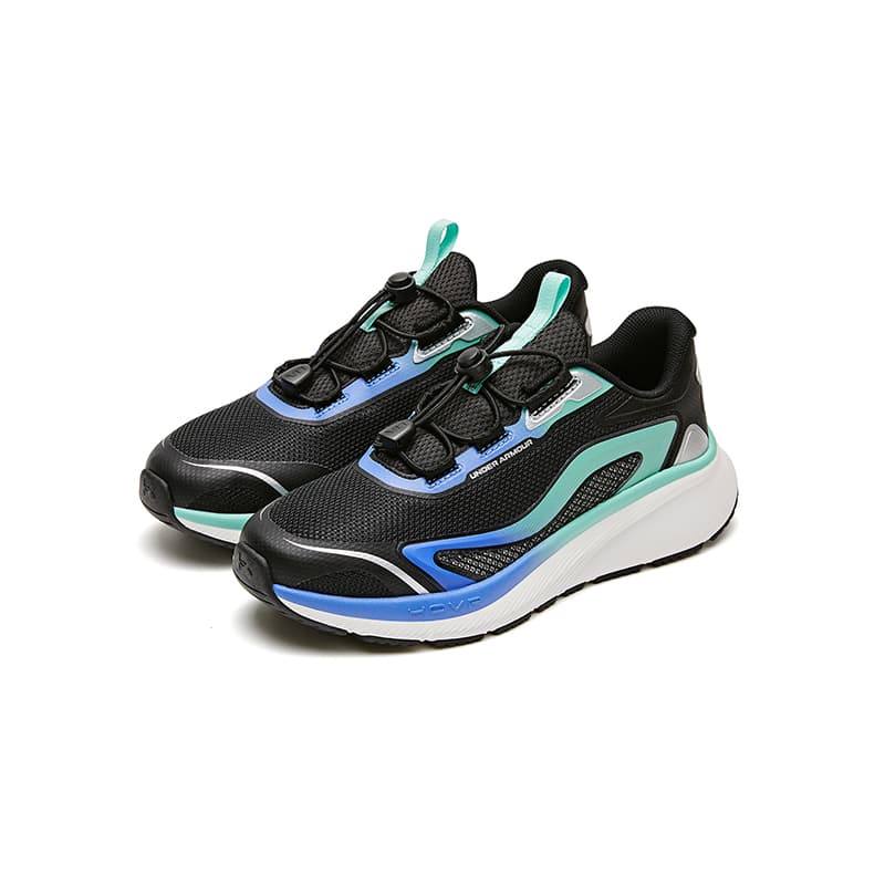 Кроссовки Under Armour Running Collection Детские беговые кроссовки Low Топ Черный Зеленый Kids - изображение 2