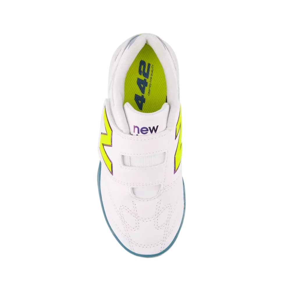 Бутсы New Balance NB 442 Детские футбольные бутсы Низкий Топ Белый Принтер Ленты Алюминевый Зеленый Kids - изображение 4