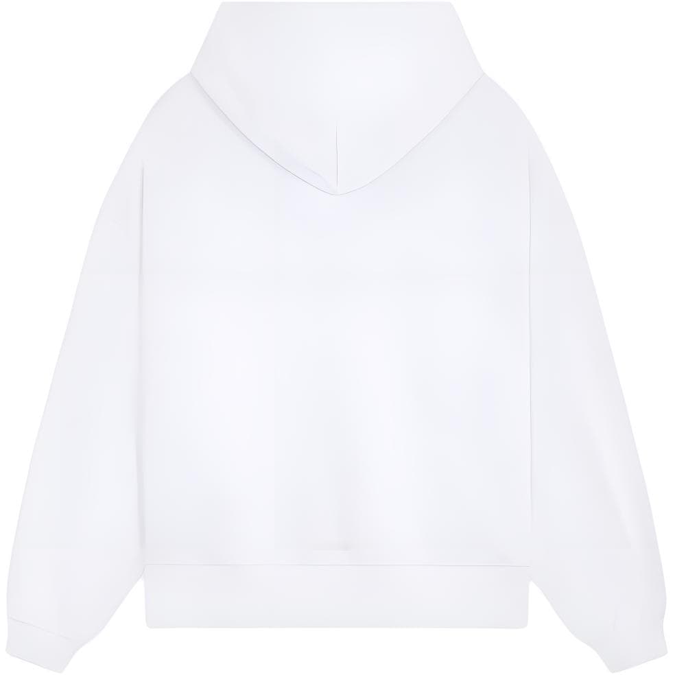 Худи WE11DONE FW24 Толстовка с жемчужным логотипом и молнией для женщин белая - изображение 2