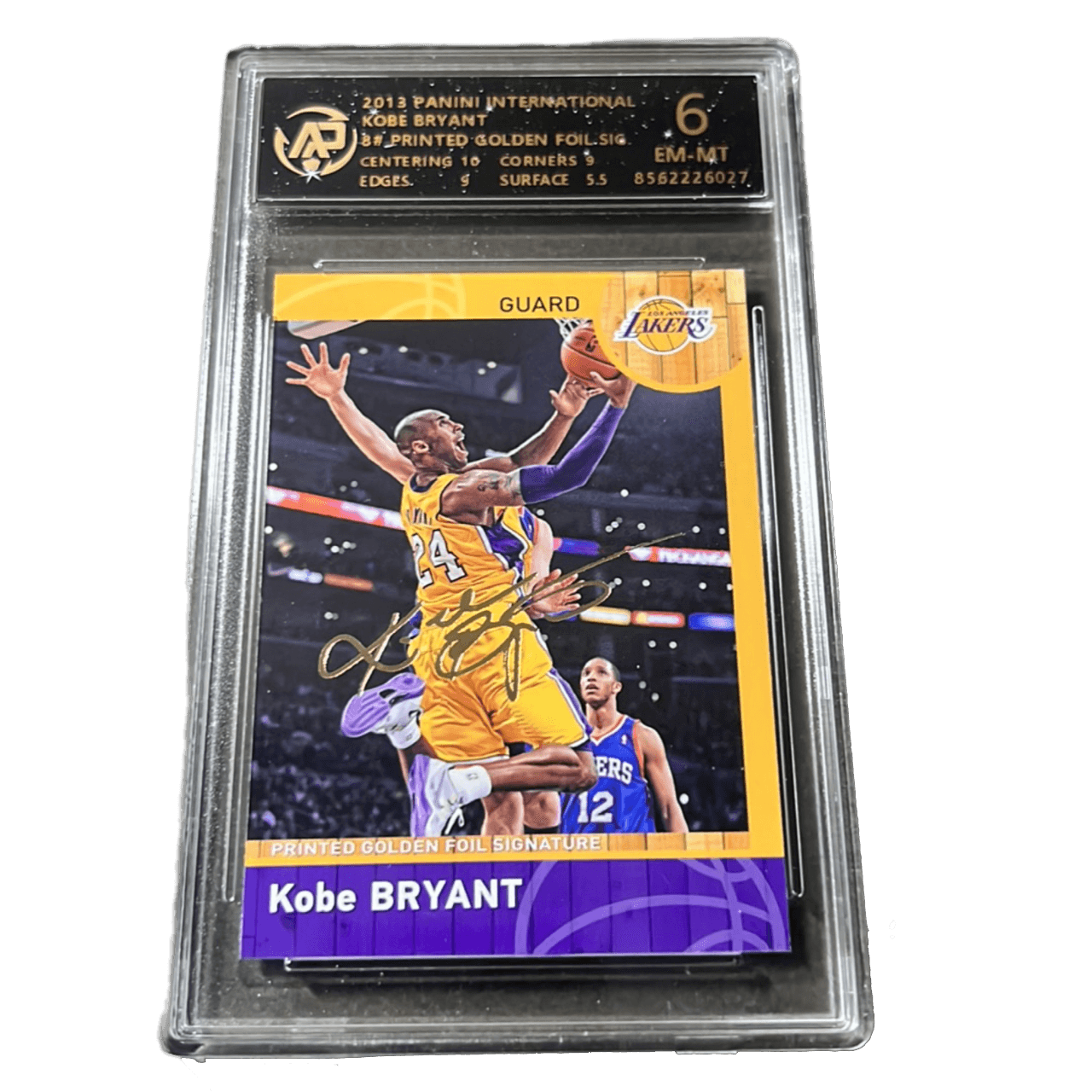 PANINI Международный размер Коби Брайант Черная мамба РАРНОЕ Золото Pen Autograph EDITION РАРНОЕ Тип карты Стильный узор - изображение 2