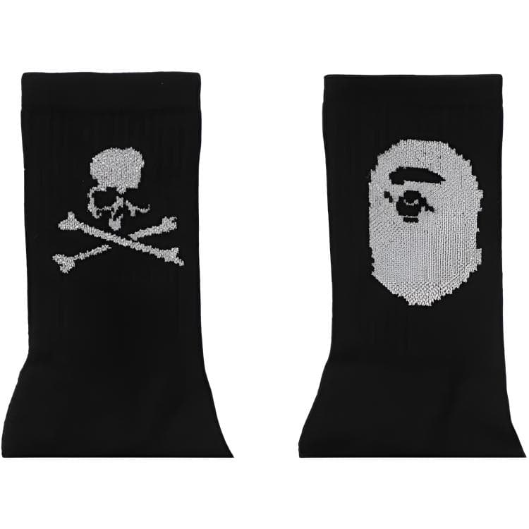 Носки A Bathing Ape Mastermind JAPAN Черные Мужские Носки Crew - изображение 4